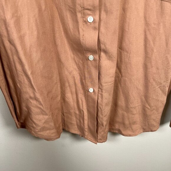 The Group Babaton Reno Button Up Shirt Size Small Brown Work Career Neutral - Picture 6 of 9